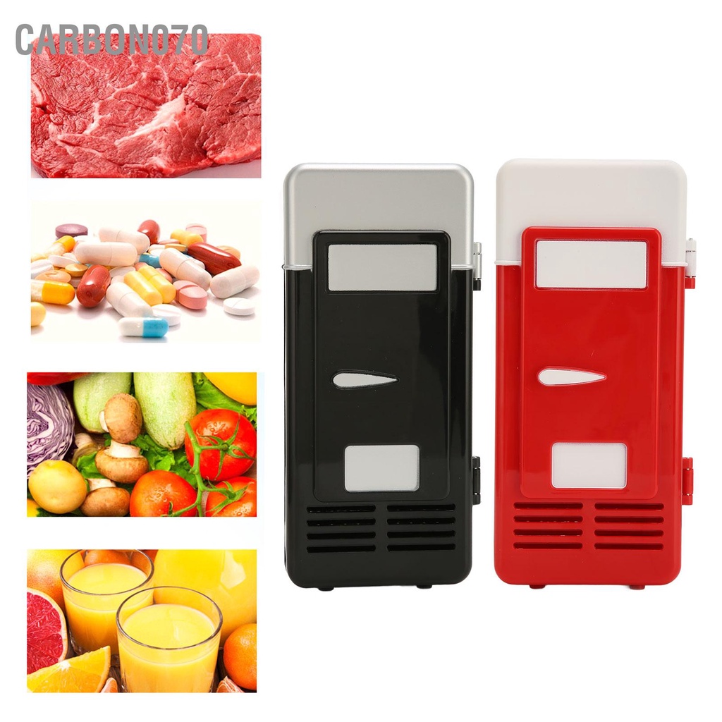 Carbon070 USB Tủ Lạnh Cách Nhiệt Làm Mát Di Động Nhỏ Decibel Thấp Tiết Kiệm Năng Lượng Bán Dẫn Cho Xe Hơi