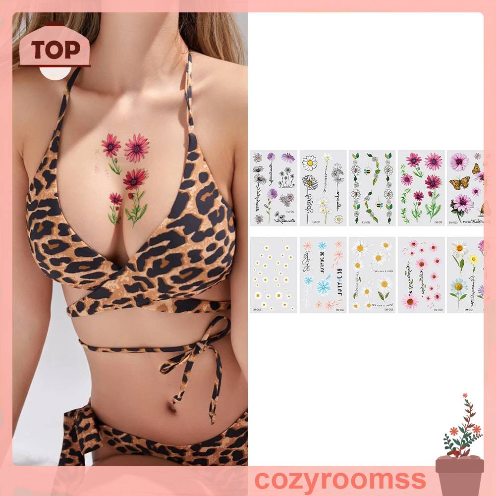 Set 10 Hình Xăm Dán Tạm Thời Nhiều Kiểu Độc Đáo