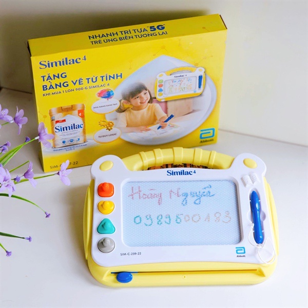Bảng vẽ tự xóa bút từ tính cho bé (bút đổi màu)