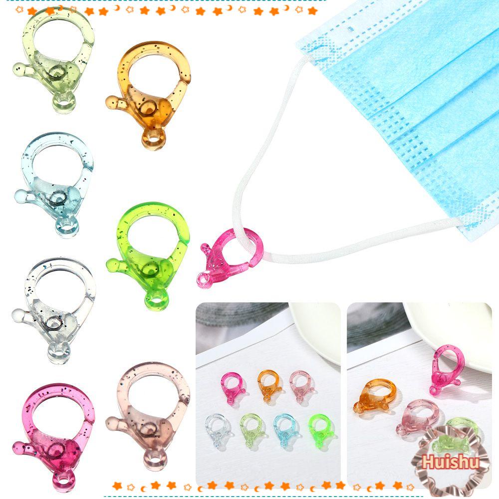 HS Set 10 Móc Càng Cua Bằng Nhựa Acrylic Nhiều Màu Sắc Dùng Làm Vòng Tay DIY
