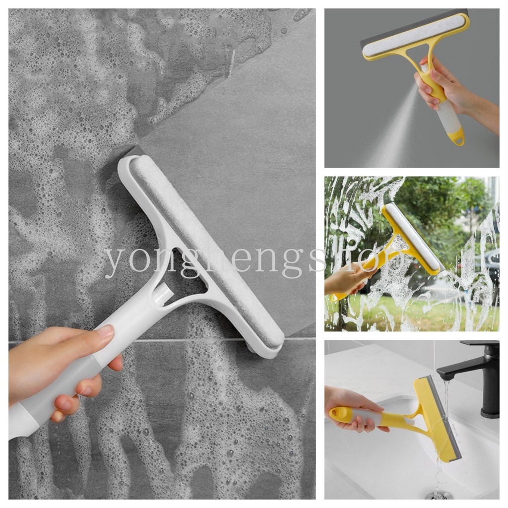 Bàn Chải Mút Xốp Hai Mặt Hình Chữ T Vệ Sinh Cửa Kính / Nhà Bếp / Phòng Tắm 3 Trong 1