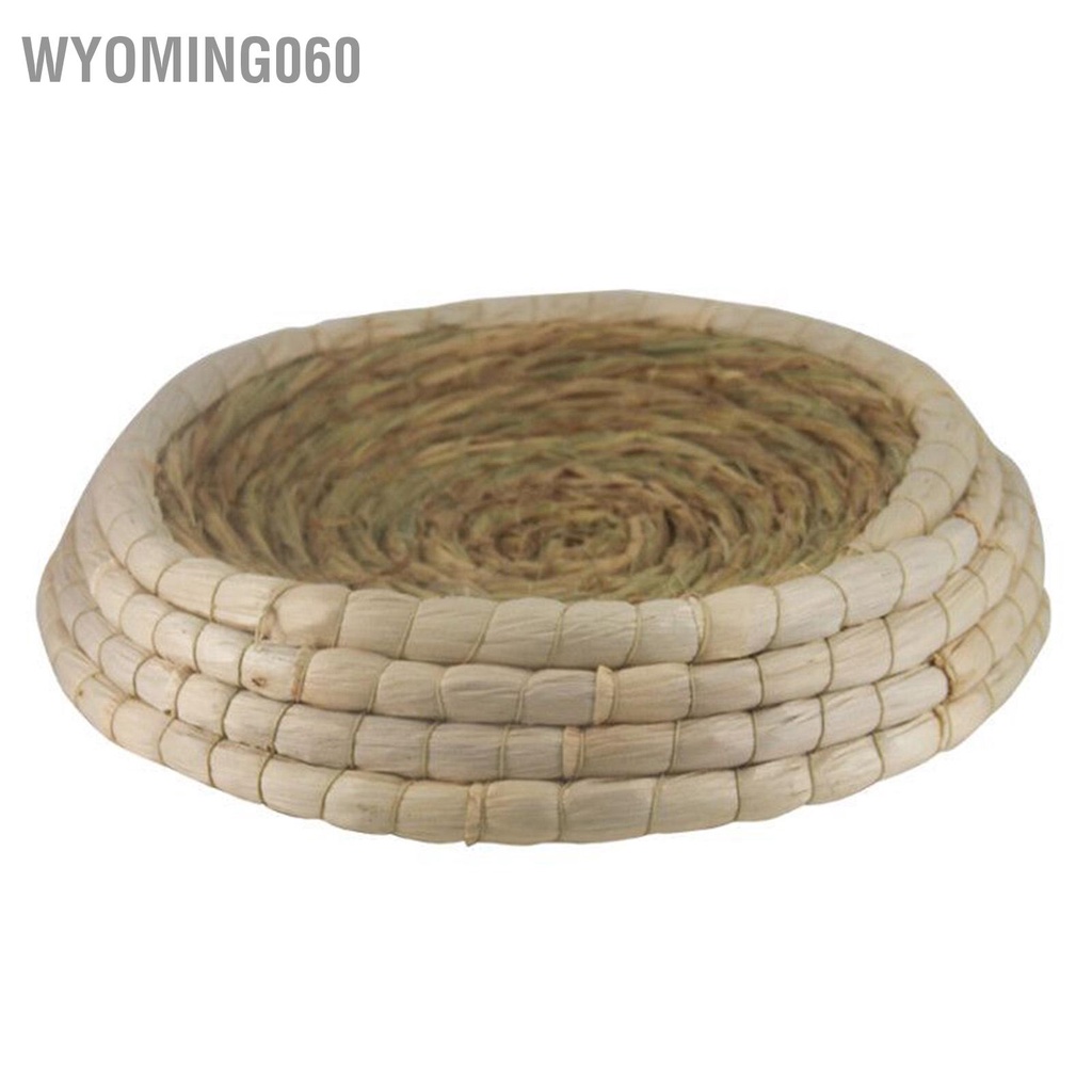Wyoming060 Rơm Mèo Tổ Dệt Tay Tròn Thoáng Khí Xước Hộp Cho Chó Thỏ Ngỗng