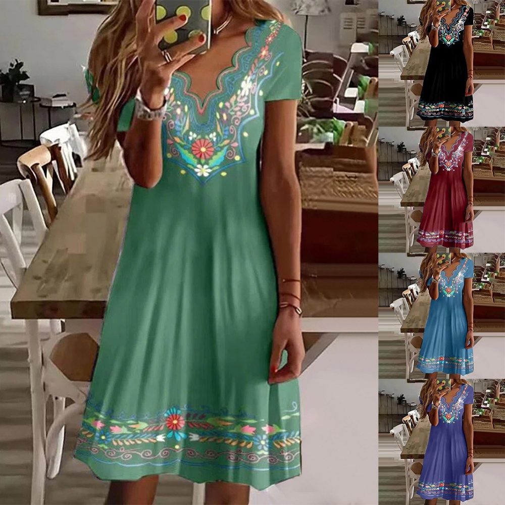 Đầm Hoa Dáng Rộng Thoải Mái Thời Trang Cho Nữ