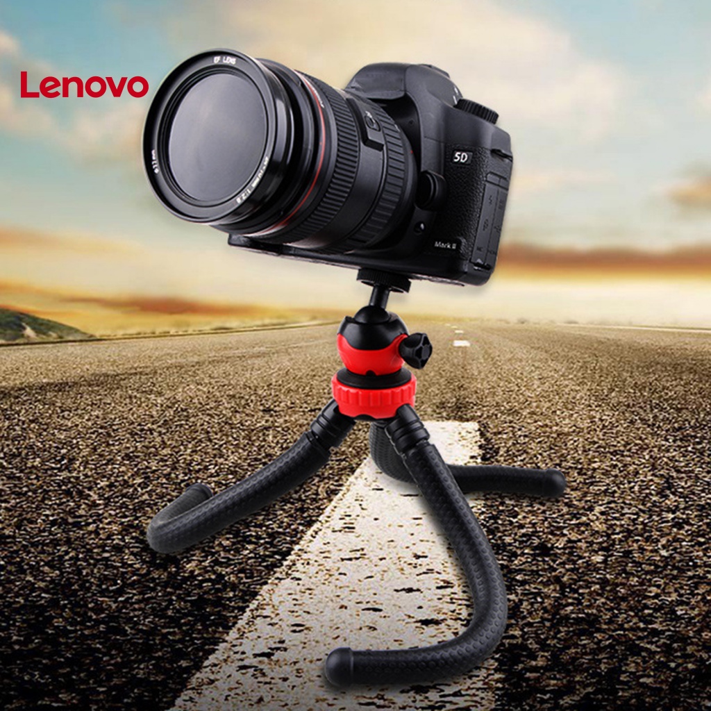 1 Bộ Giá Đỡ Ba Chân Đầu Cầu Linh Hoạt Xoay 360 Độ Ốc Vít 1 / 4 Dành Cho Điện Thoại