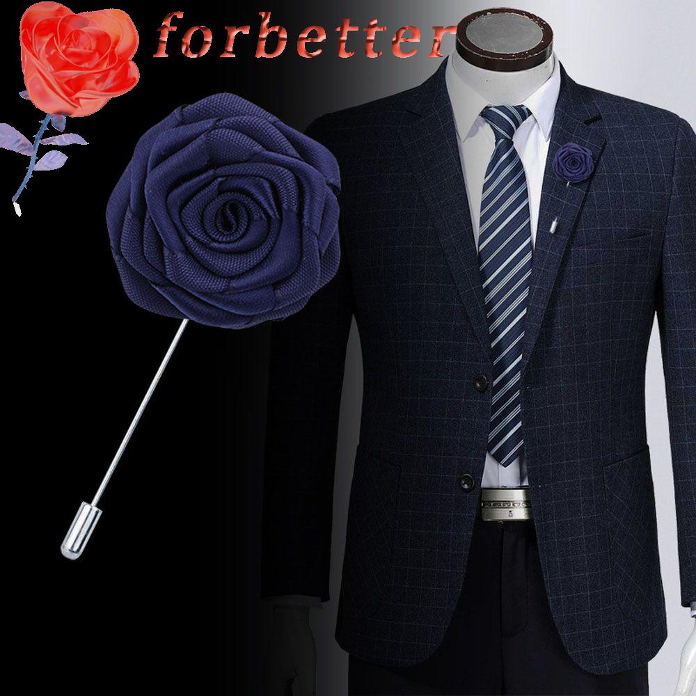 FORBETTER Ghim Cài Áo Hình Hoa Hồng Đính Đá Nhân Tạo Thời Trang