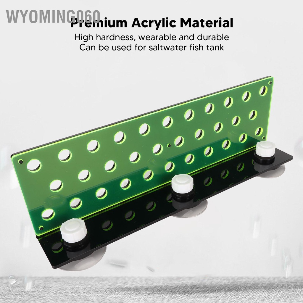 Wyoming060 San Hô Frag Giá Huỳnh Quang Xanh 32 Lỗ Cắm Hút Mạnh Acrylic Bể Cá Đỡ Cho Nước Mặn