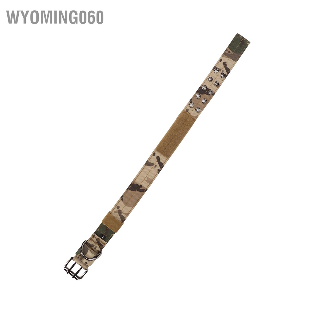 Wyoming060 Có Thể Điều Chỉnh Vòng Cổ Cho Chó Hàng Đôi Khóa Kim Loại Thú Cưng Với D Dành Vừa Và Lớn Ngụy Trang