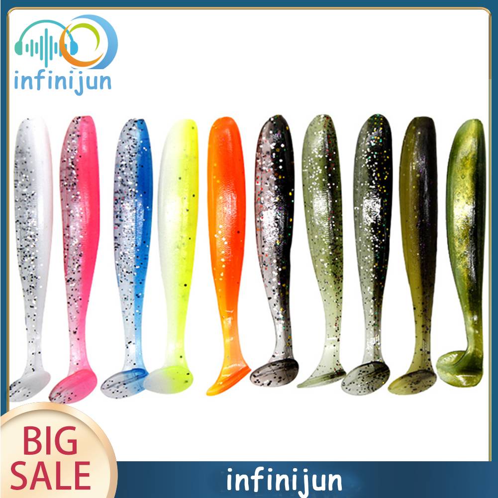 10 Mồi Giun Giả Câu Cá Mềm 7cm 2g