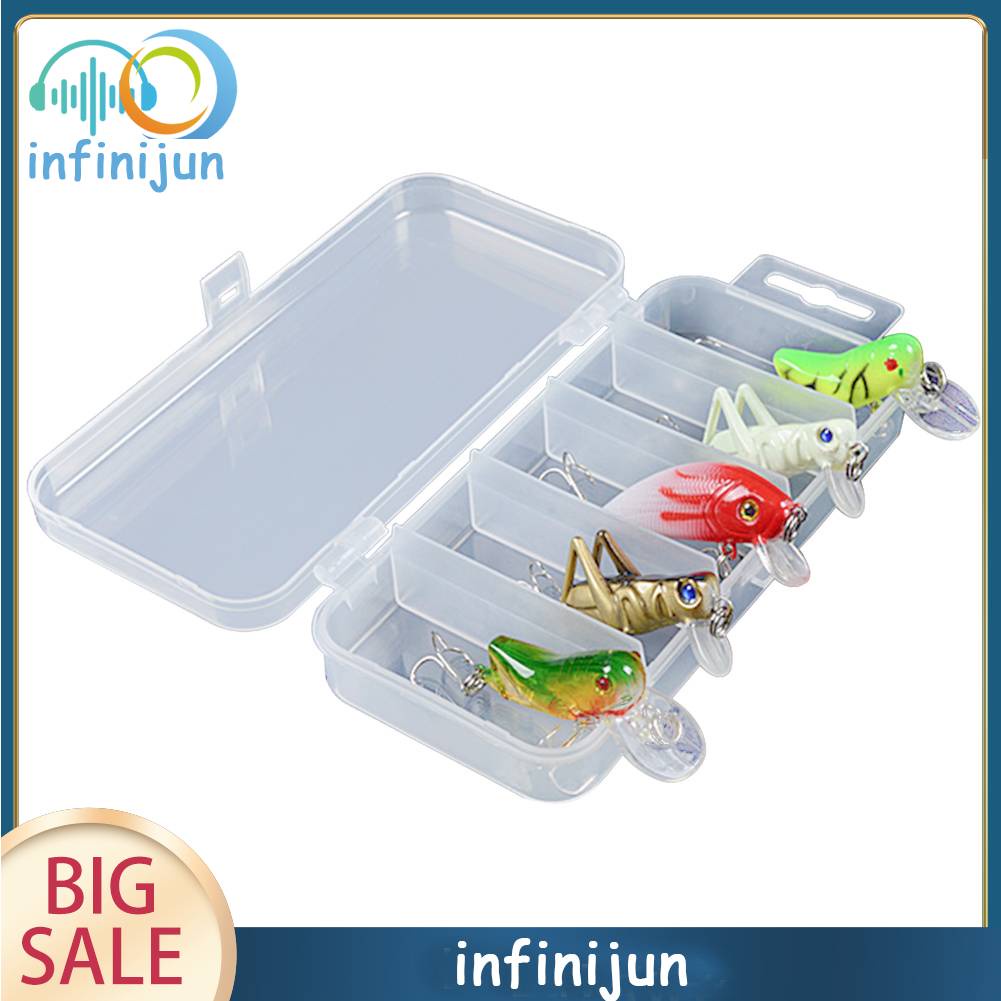 Set 5 Mồi Câu Cá Giả Bằng Nhựa Cứng