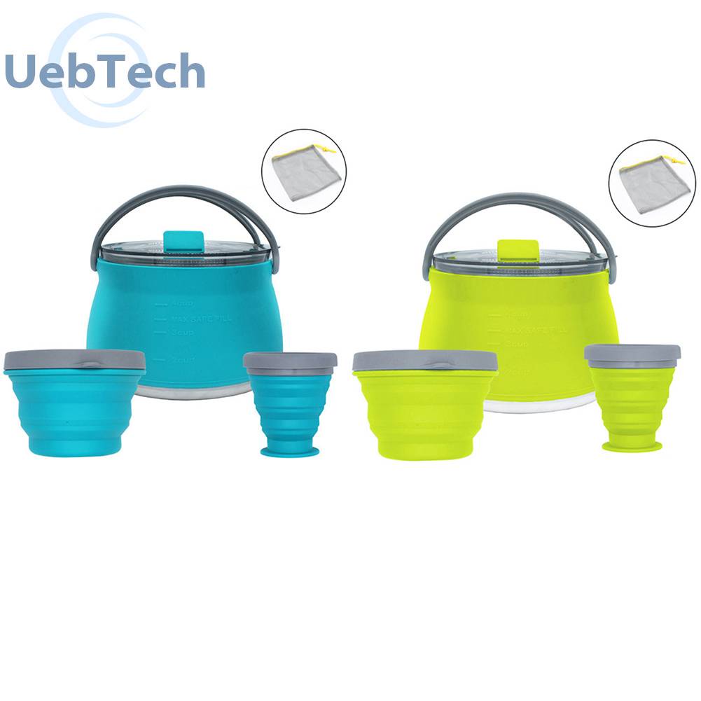Set 3 Cốc Silicone Gấp Gọn Tiện Lợi Cho Cắm Trại