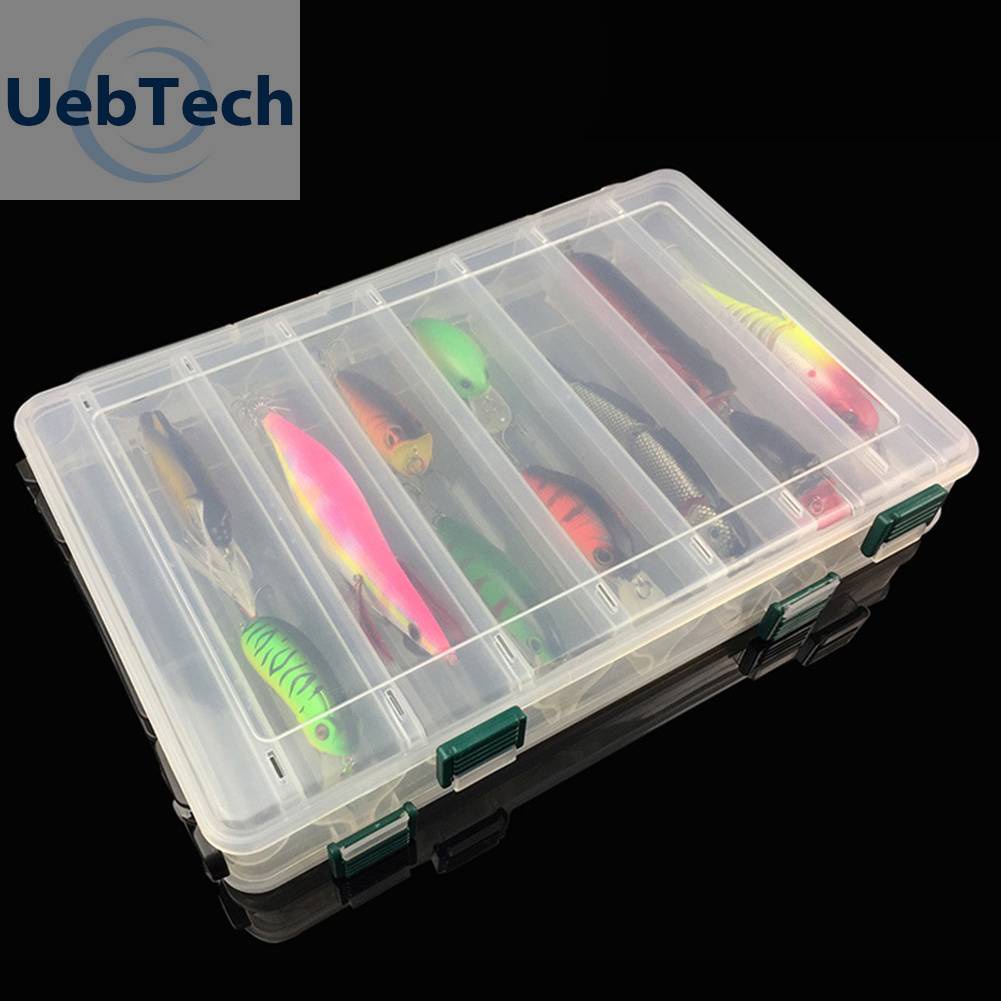 Hộp Đựng Mồi Câu Cá Hai Mặt 14 Ngăn 14 Ngăn Tiện Lợi