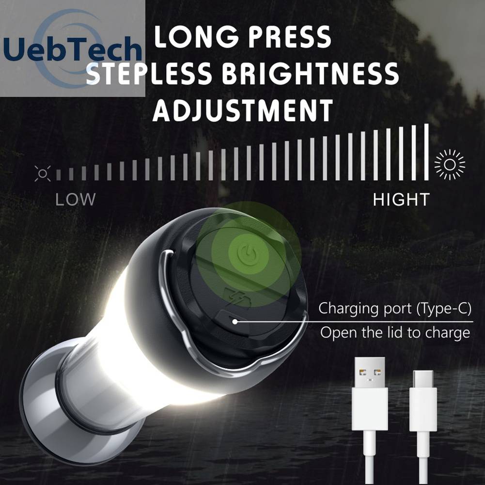 Đèn Pin Cắm Trại 5 Số 2600mAh Kèm Cáp USB