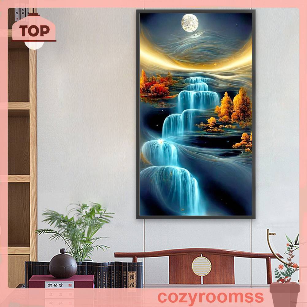 Tranh Đính Đá Kim Cương Toàn Bộ 5D DIY Hình Vẽ Phong Cảnh