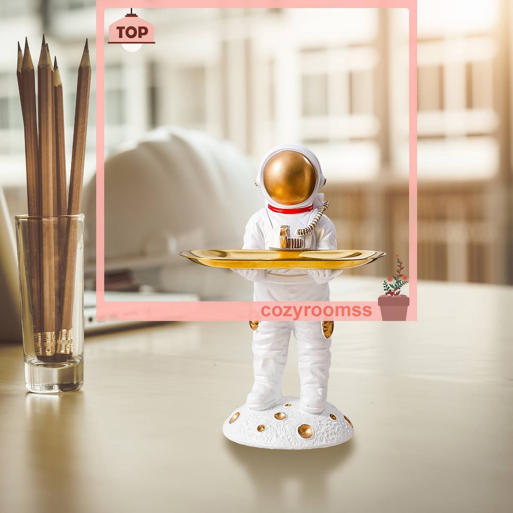 Khay Đựng Chìa Khóa Bằng Nhựa Resin Hình Phi Hành Gia Trang Trí Nhà Cửa