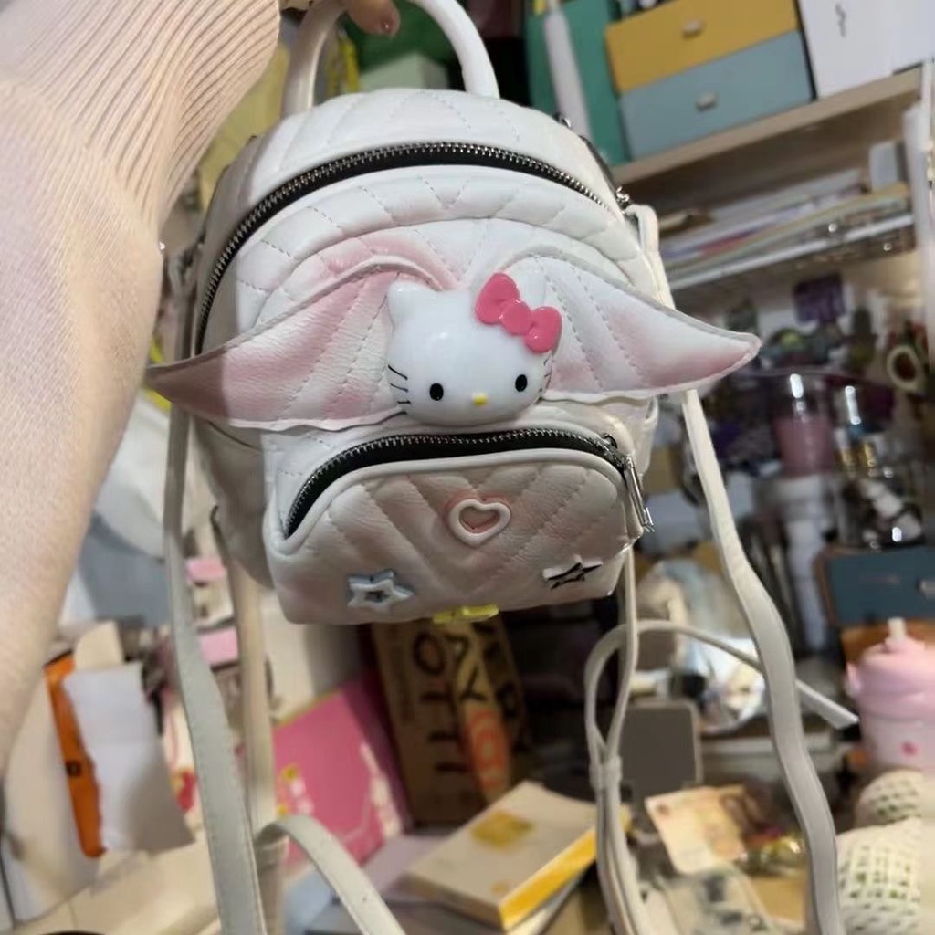 Ba Lô Đeo Chéo Thêu Họa Tiết Màu Loang Phong Cách Hàn Quốc Dễ Thương Thời Trang Cho Nữ