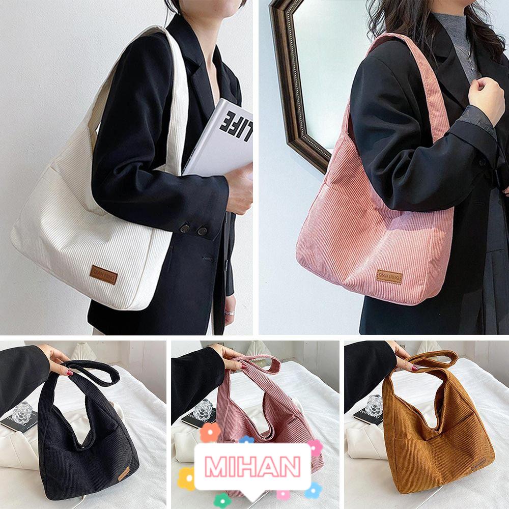 MIHAN1 Ba Lô Đeo Vai Vải Nhung Thân Thiện Với Môi Trường Có Thể Tái