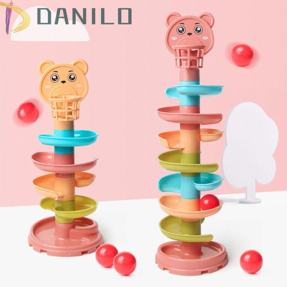 DANILO Bộ Đồ Chơi Lắp Ráp Tháp Lăn Bóng Lăn Dành Cho Ba Mẹ Và Bé