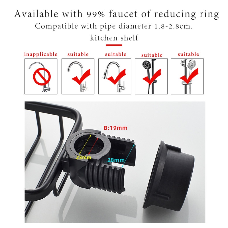 Giá để đồ nhà bếp có bồn rửa thuận tiện cho việc cất giữ đồ dùng nhà bếp Giá đỡ bằng nhôm có thanh treo khăn