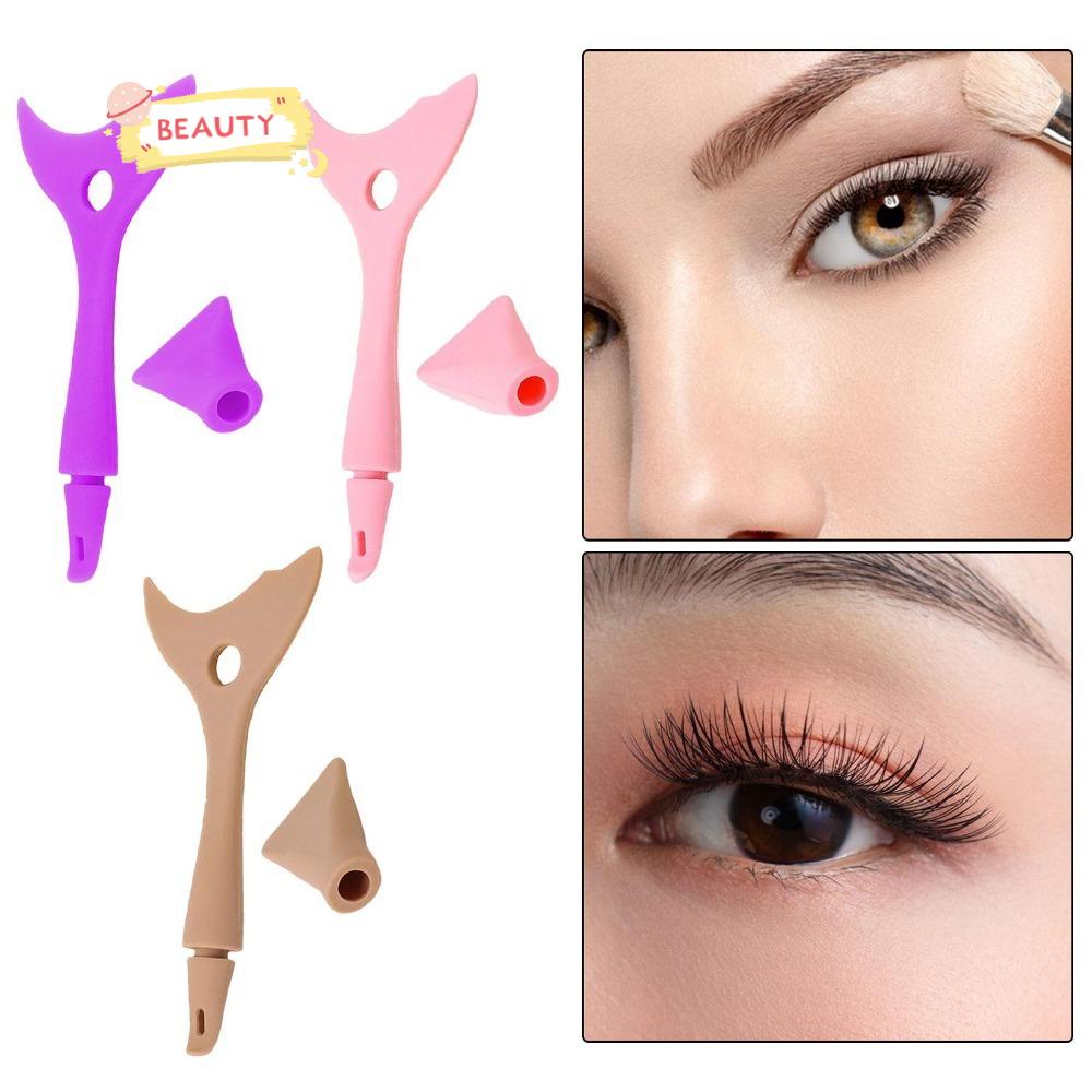 BEAUTY Bộ Dụng Cụ Hỗ Trợ Trang Điểm Gồm Bút Kẻ Mắt Và Cọ Trang Điểm Chất Liệu Silica Gel