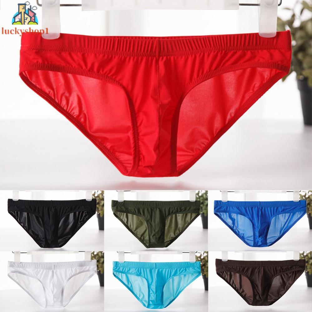 Quần Lót Lụa Mềm Mại Lưng Thấp Ôm Dáng Co Giãn Tốt Cho Nam