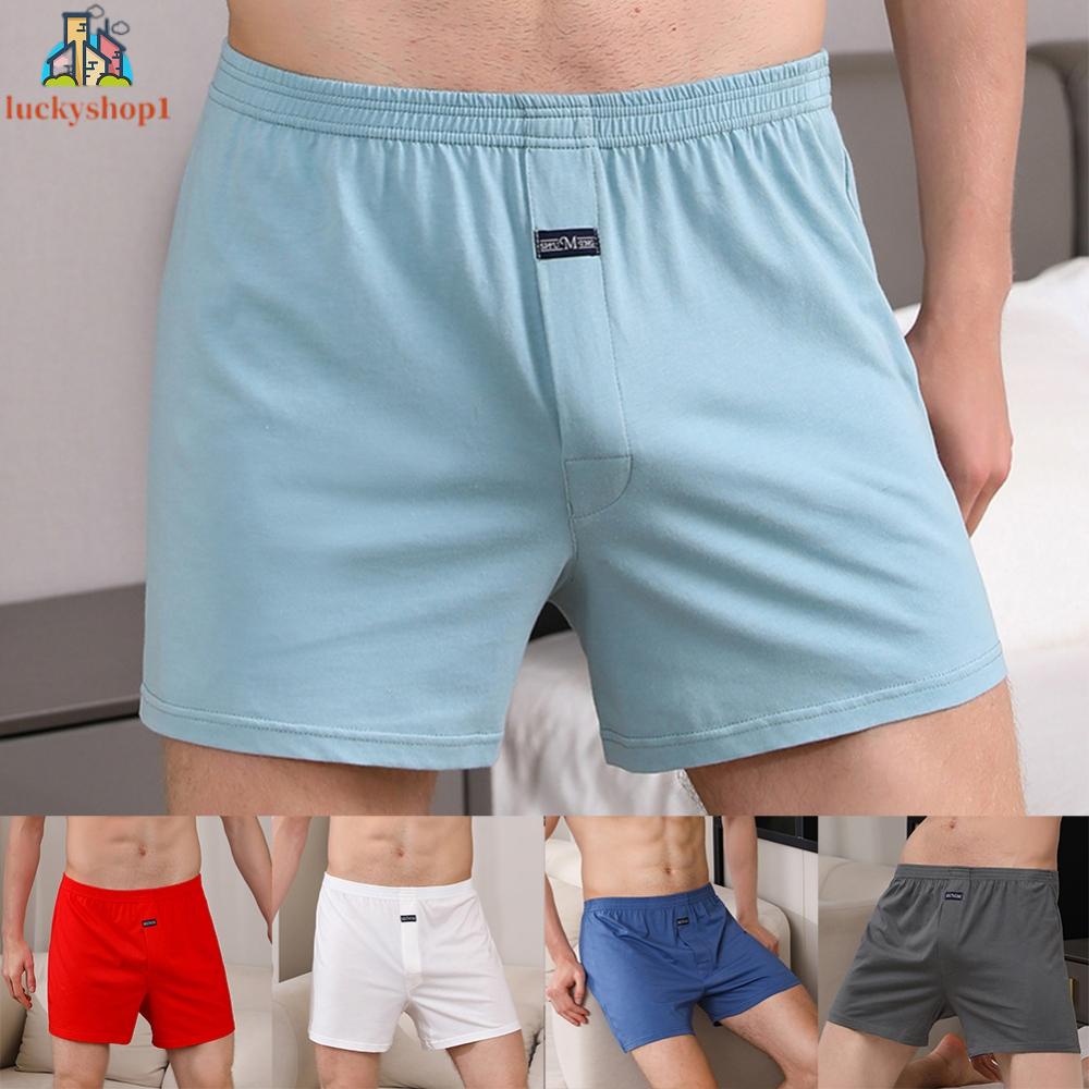 Quần Lót Boxer Cotton Màu Trơn Thời Trang Cho Nam