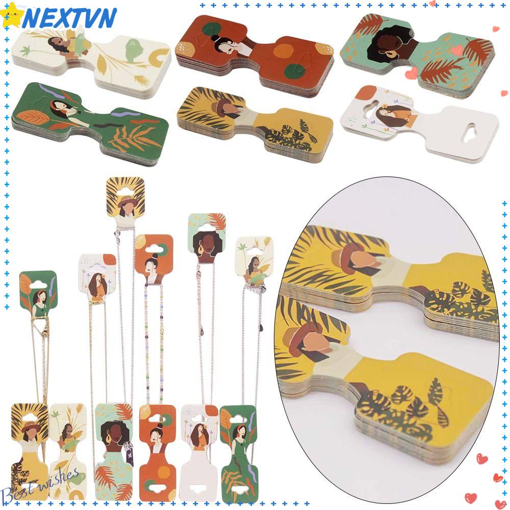 NEXTVN Set 100 Tấm Giấy Kraft Trưng Bày Trang Sức 9.5 * 3cm