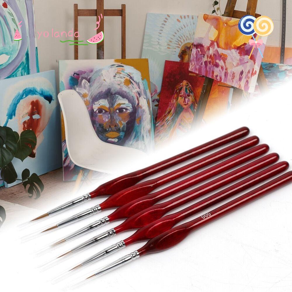 YOLA Set 6 Cọ Vẽ Tranh Sơn Dầu