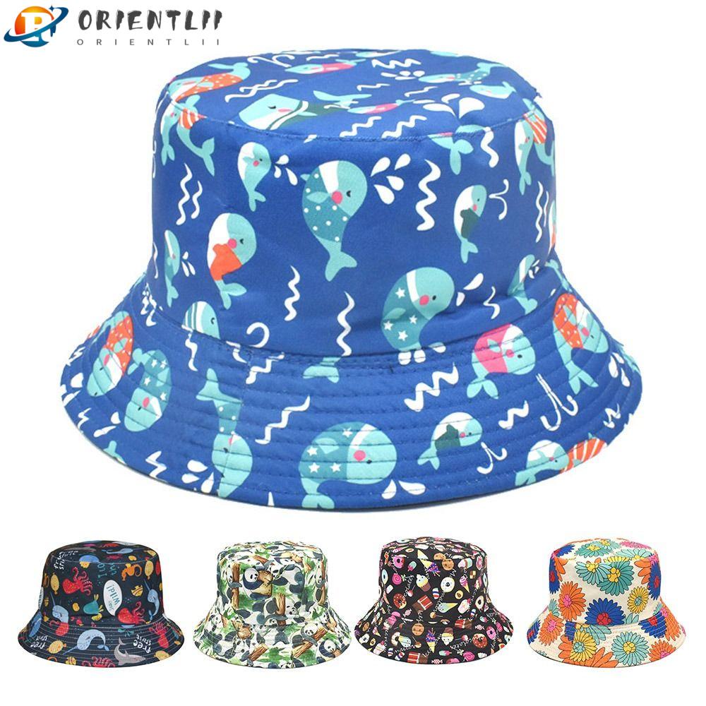 ORIENTLII Mũ Bucket Hoạ Tiết Động Vật Phong Cách Hip-Hop Cho Nam Và Nữ