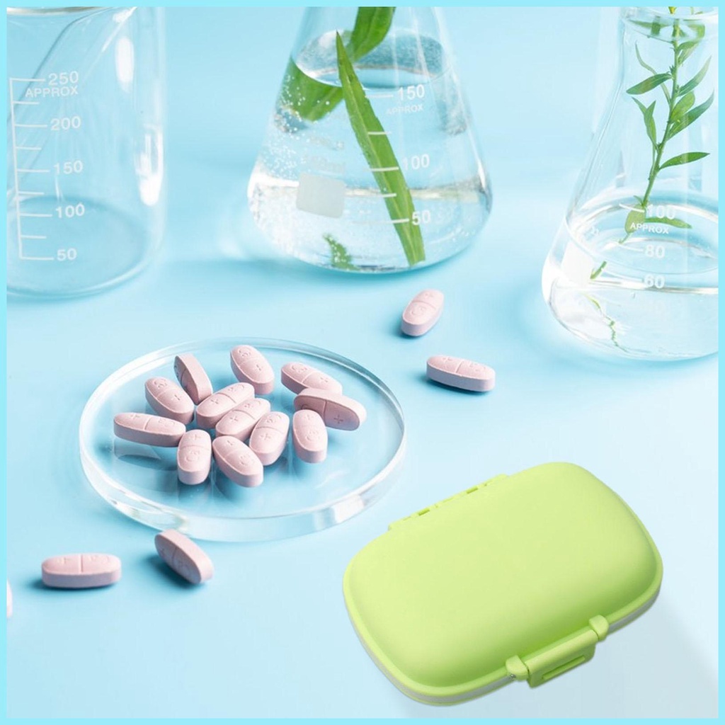 Hộp Đựng Thuốc 7 Ngày 8 Ngăn Có Khóa Tiện Dụng