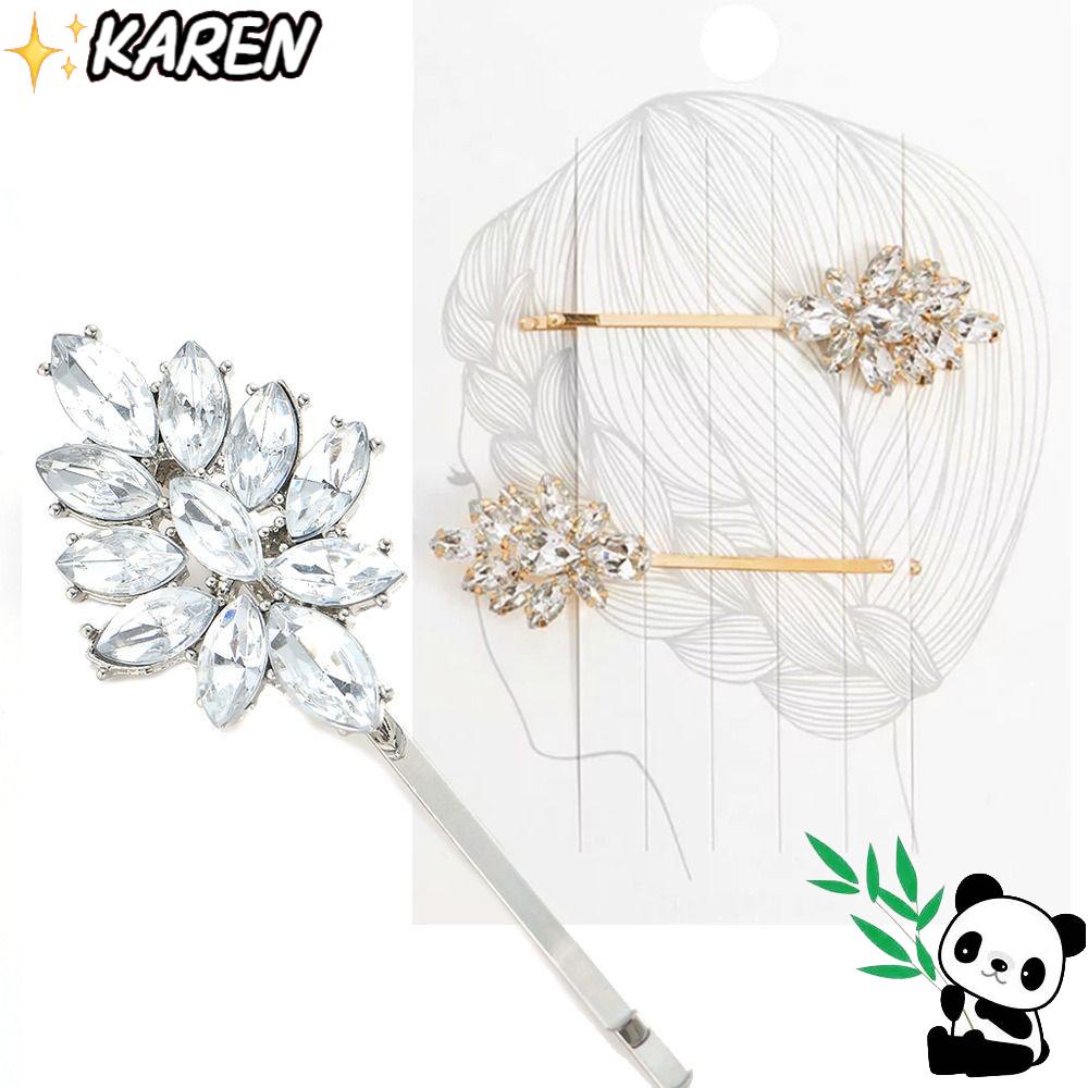 Trâm Cài Tóc Đính Đá Pha Lê Phong Cách Hàn Quốc Cho Cô Dâu