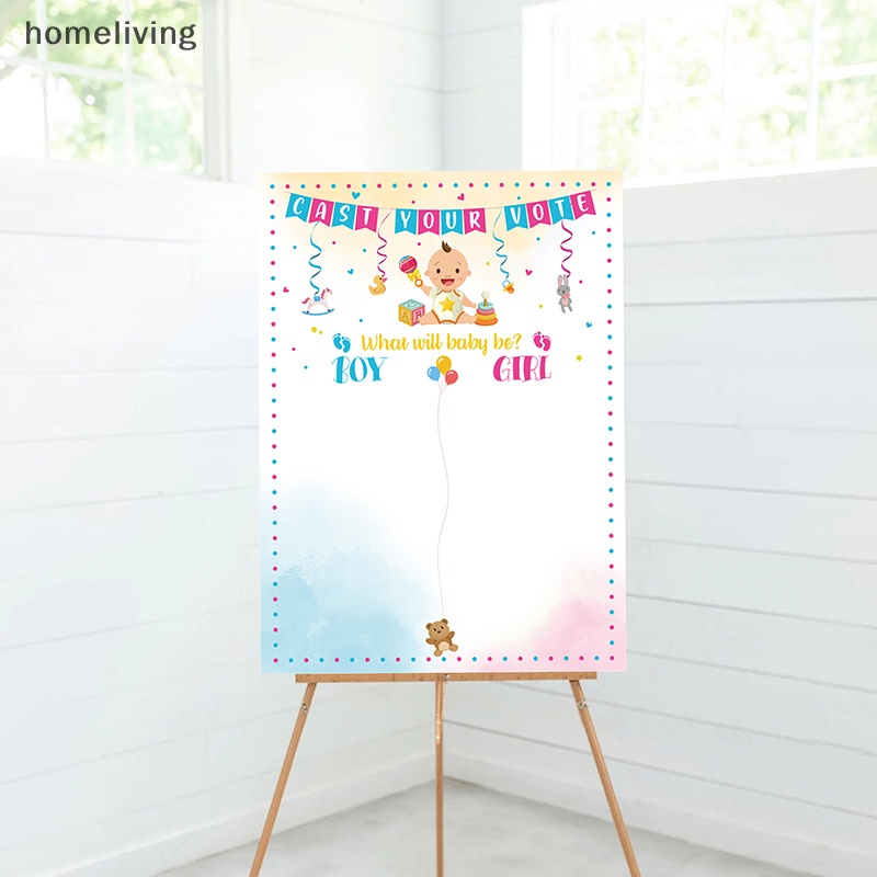 Tấm Áp Phích Dán Trang Trí Tiệc In Chữ Baby Gender Reveal Vog