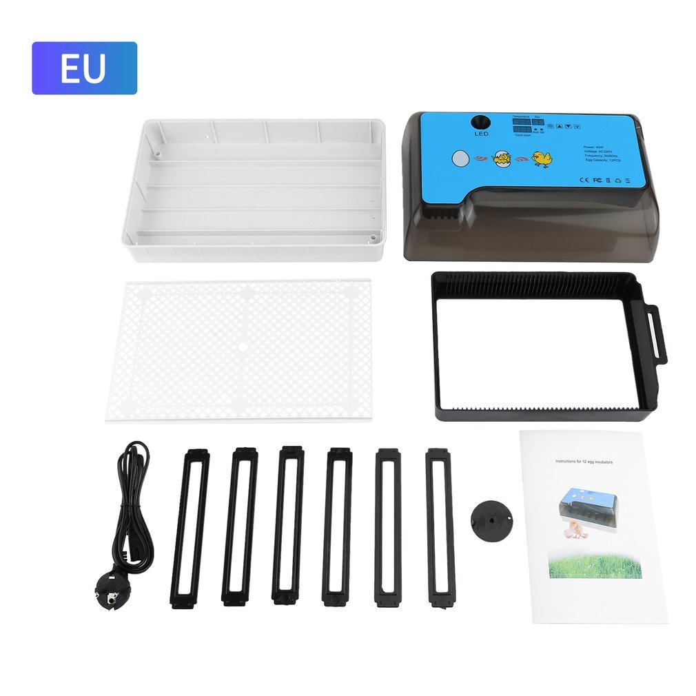 =Christmas=12 Egg Incubator Household Automatic Incubator Separate Egg Tray Kids Gift