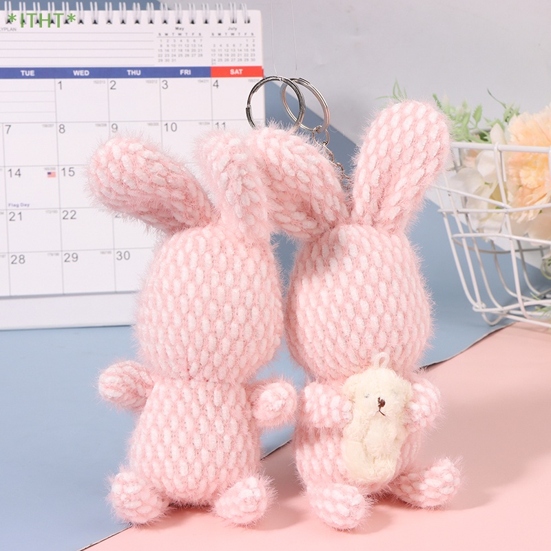 Móc Khóa Hình Thỏ Nhồi Bông Xinh Xắn Mới