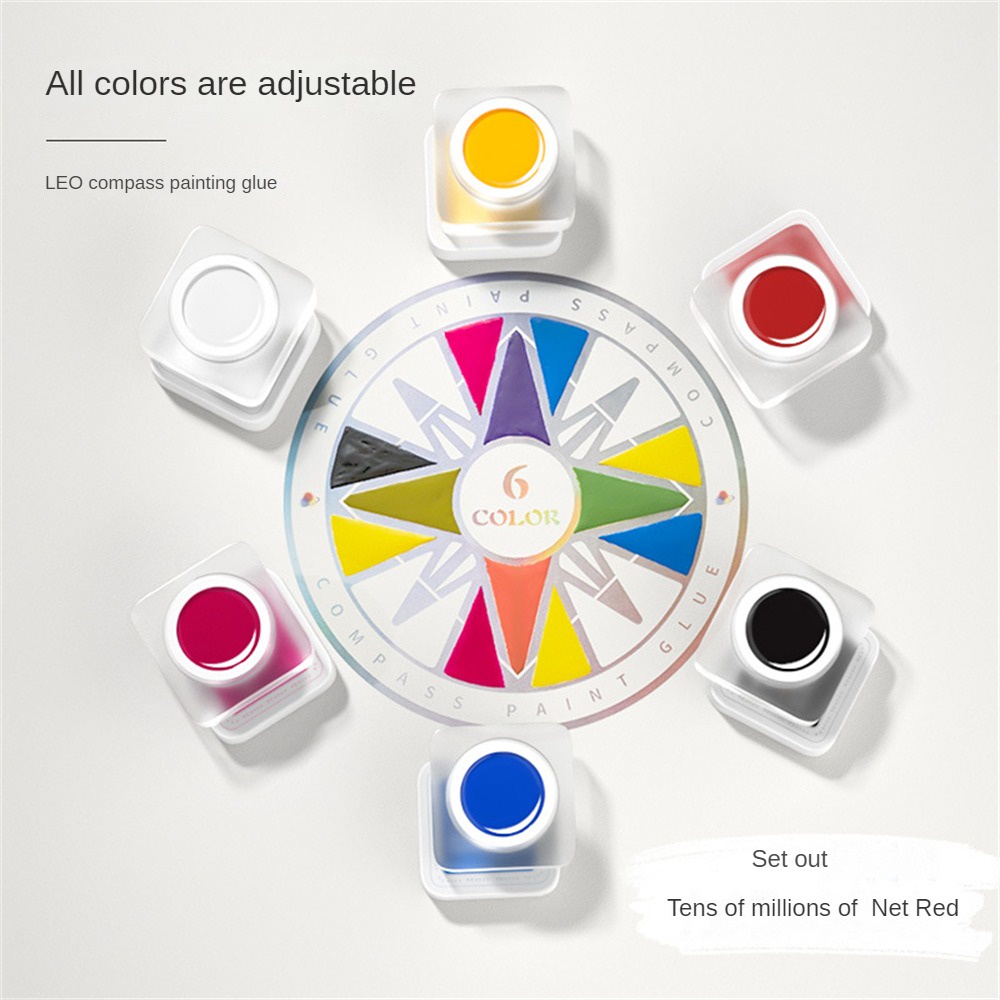 Keo Dán Móng Nghệ Thuật 6 Màu Sắc Chuyên Dụng