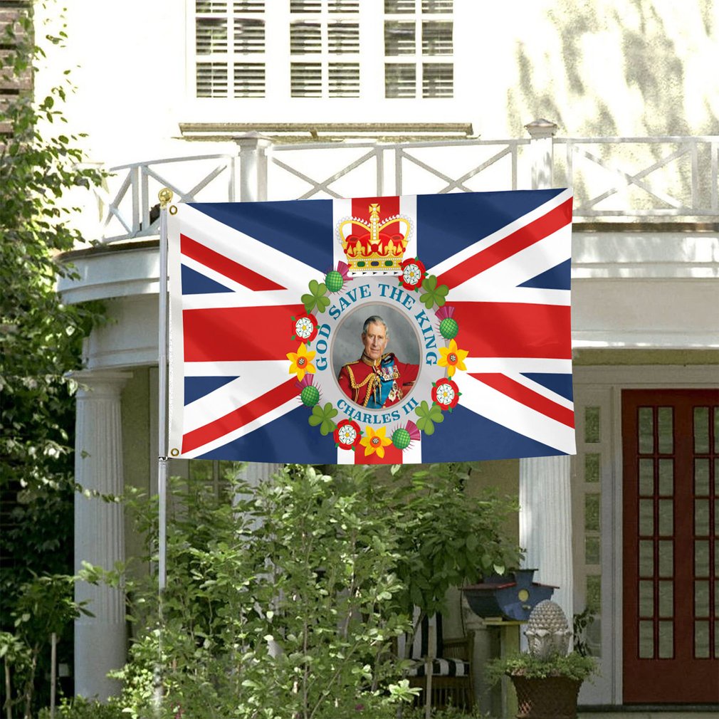 =Christmas=90*150CM Flag Charles Bright Colors England Large Size Meaningful Flags