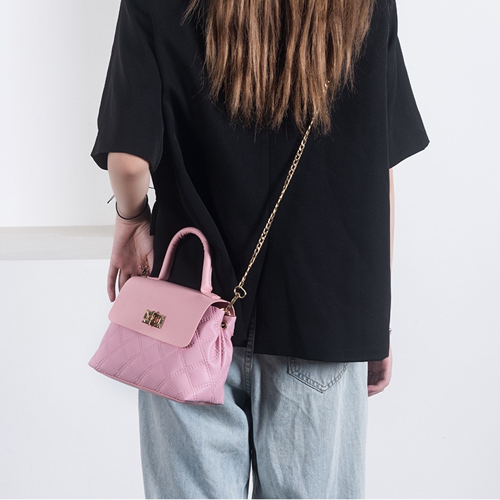 Túi Xách Nữ Đi Tiệc Cầm Tay Túi Xách nữ mini dây xích Cao Cấp Đeo Chéo Hình Vuông Đính Kim Cương Áp Suất Cao Phong Cách Mới Dành