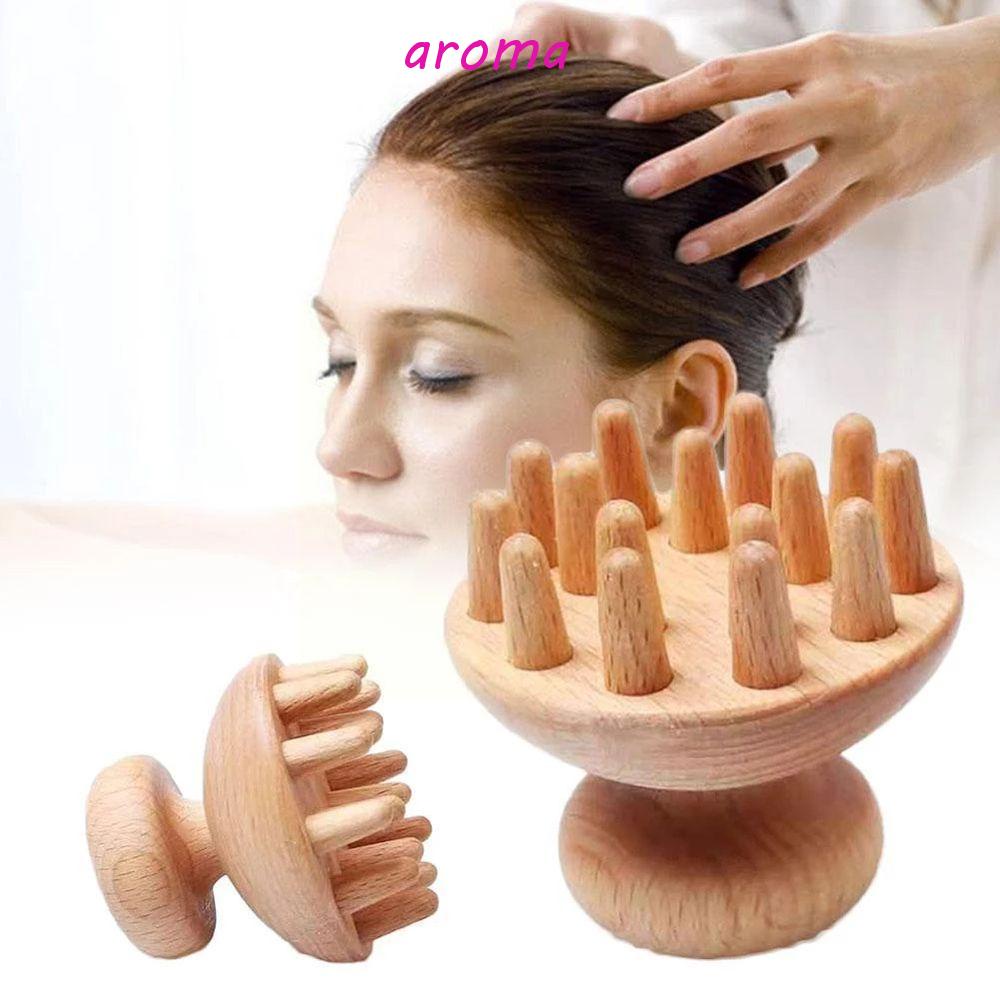 AROMA Lược Gỗ Tự Nhiên Mát Xa Chăm Sóc Sức Khỏe
