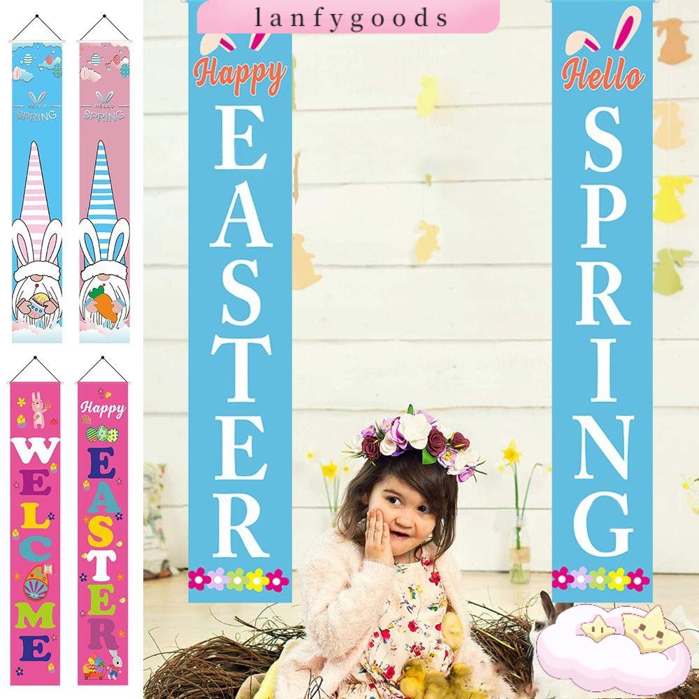 LANFY Dây Treo Trang Trí Phục Sinh Chữ Happy Easter