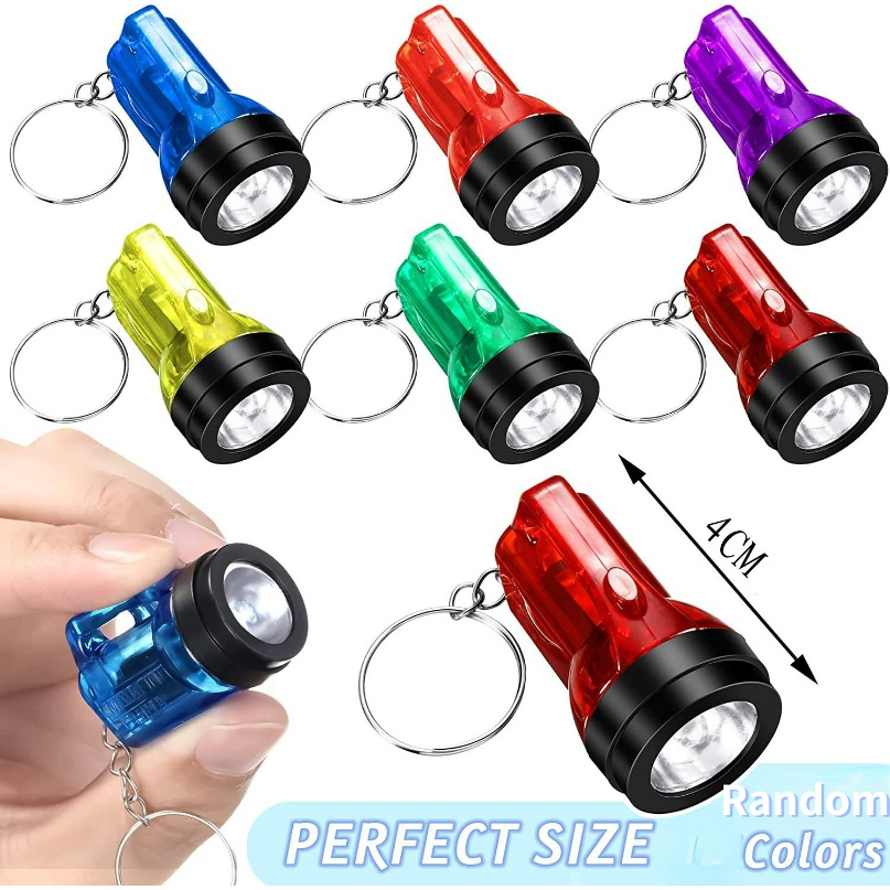 Móc Khóa Đèn Pin Led Mini Bằng Nhựa Dạ Quang Độc Đáo