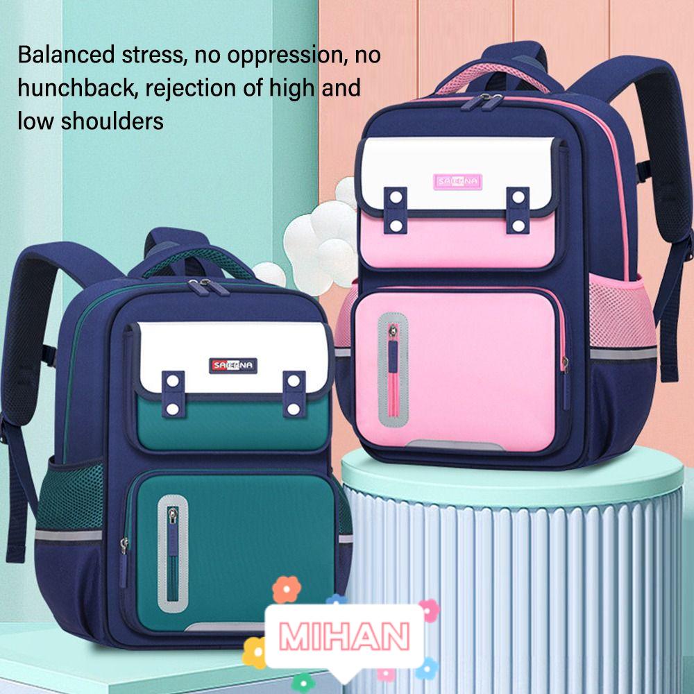 Ba Lô Đi Học Bằng Polyester Nhẹ Sức Chứa Lớn Chống Nước Có Nhiều Túi MIHAN1