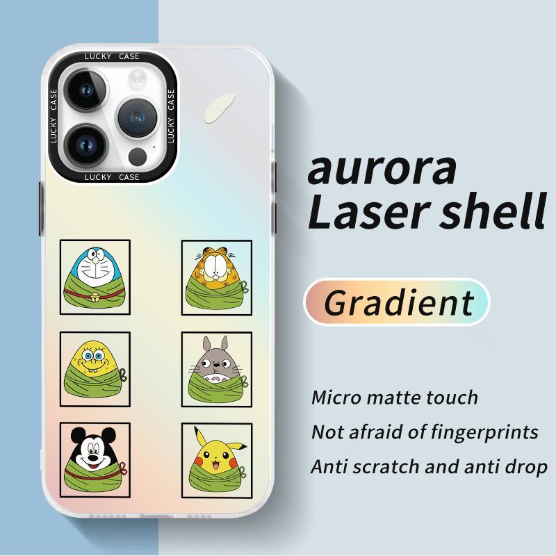 Ốp Điện Thoại Màu Laser Họa Tiết Hoạt Hình Dễ Thương Cho Iphone 1314Ixr12678PlusinsPromax 7HKQ