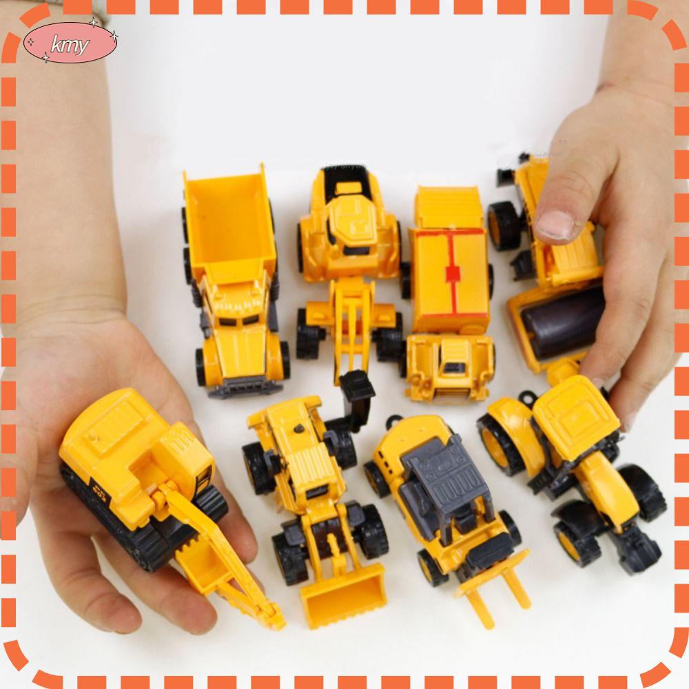 KRNY Set 8 Mô Hình Xe Xúc Đất Đồ Chơi Dành Cho Các Bé