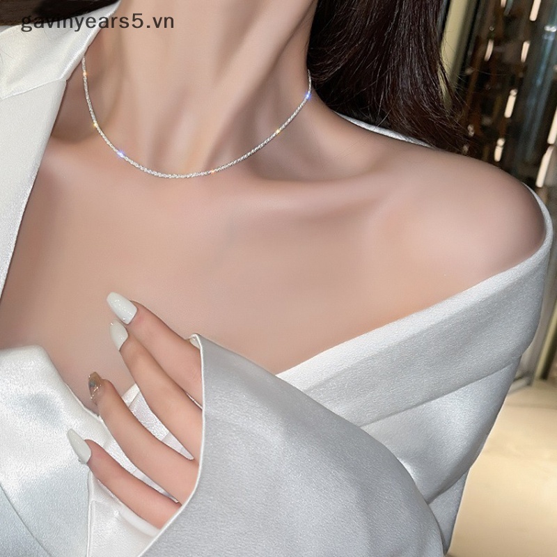 [Gavin] Vòng cổ Bạc Lấp Lánh Đơn Giản Cho Nữ