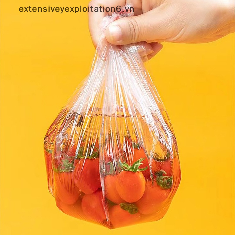 Set 100 Túi Nhựa Bọc Thực Phẩm Nhiều Màu Sắc Dùng Một Lần