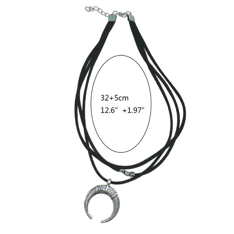 Vòng cổ Mặt Hình Mặt Trăng Bằng Kim Loại Thời Trang Cho Nữ