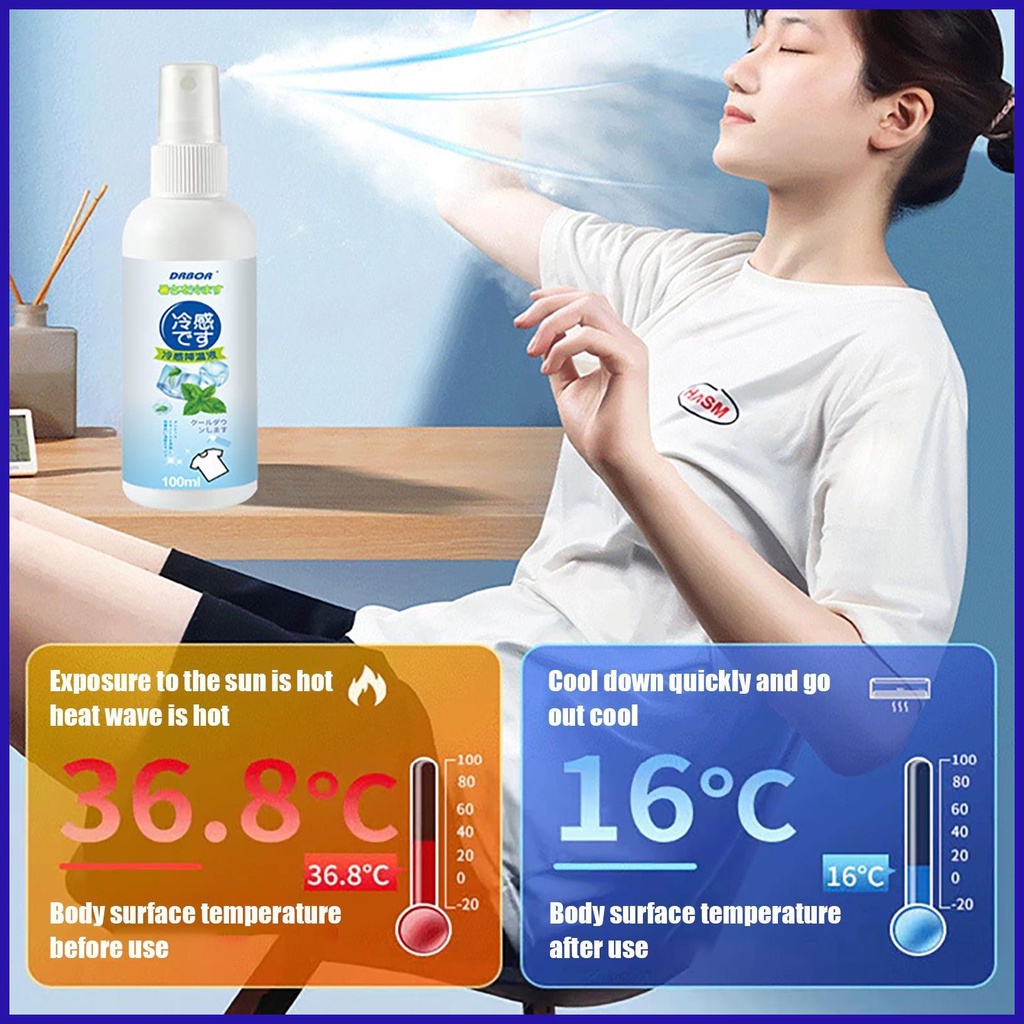 Quạt Làm Mát Chiết Xuất Thực Vật Tự Nhiên Tức Thì Dùng Cho Cắm Trại / Leo Núi / Đi Bộ Đường Dài