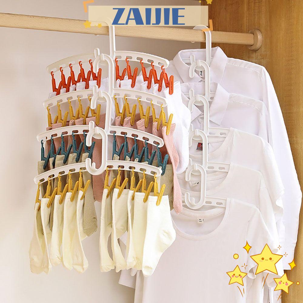 Giá Phơi Vớ 24 Đầu Kẹp Chịu Lực Mạnh Chống Gió Tiện Dụng