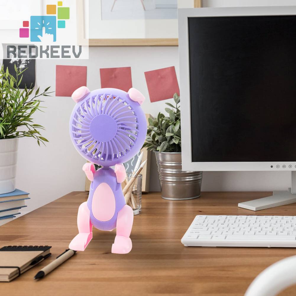 Quạt Làm Mát Cầm Tay Kèm Giá Đỡ Điện Thoại Tiện Dụng Cho Gia Đình /