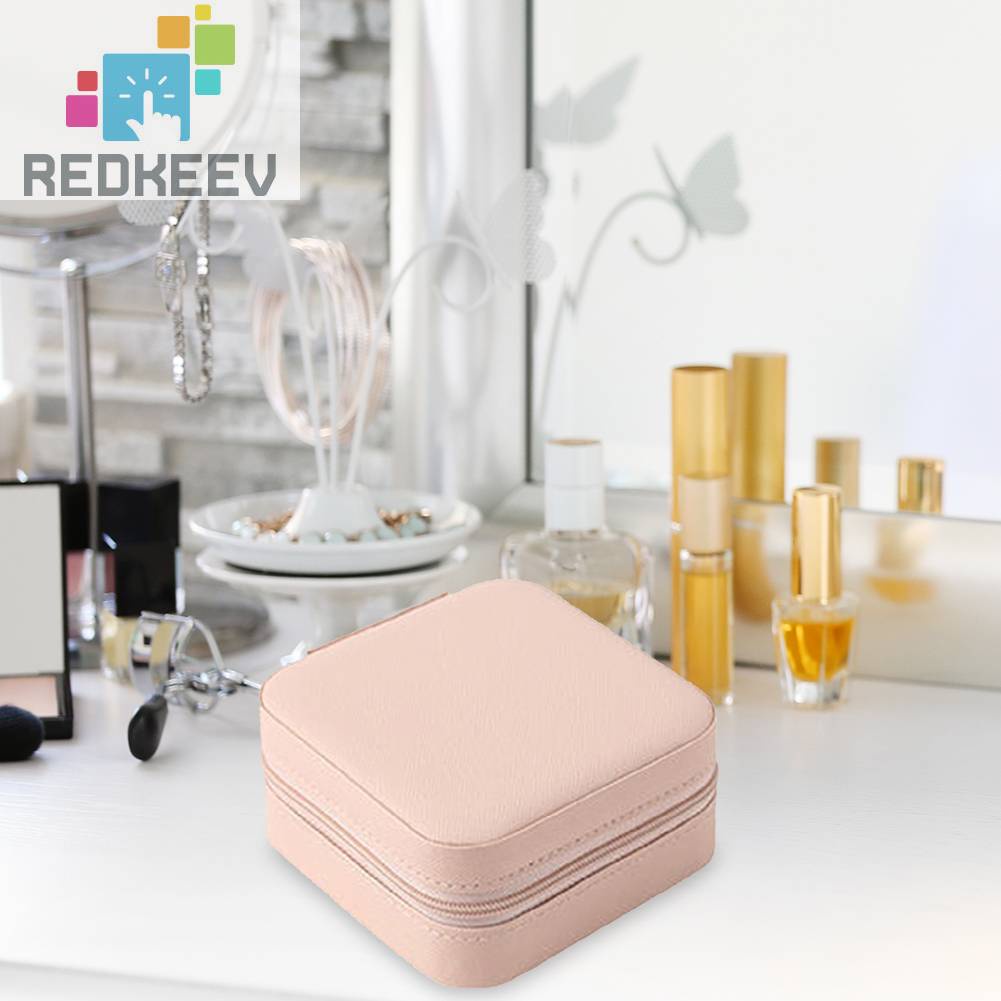 Hộp Đựng Trang Sức Bằng Da PU Nhỏ Gọn Tiện Dụng