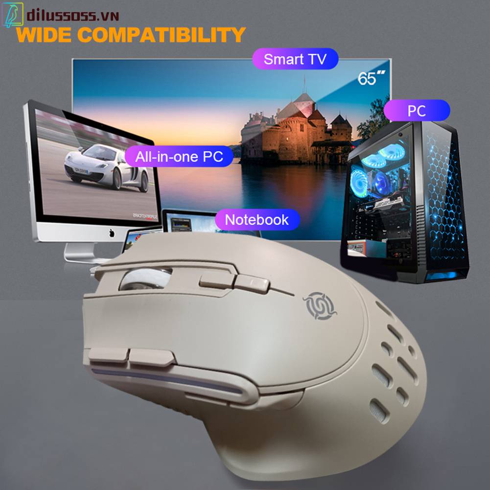 Chuột Không Dây BM-520 10 NúT Có Thể SạC LạI Cho Laptop Và Pc